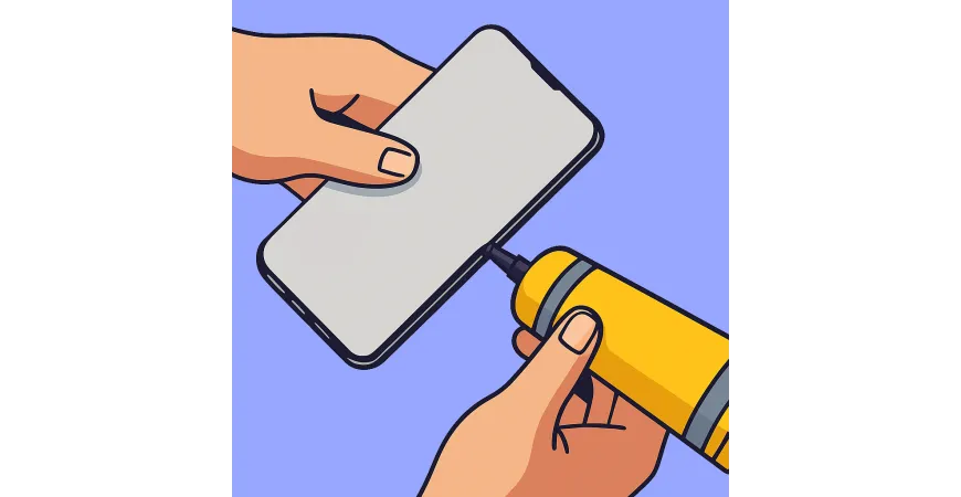 ¿Cómo debo pegar la pantalla a mi teléfono?
